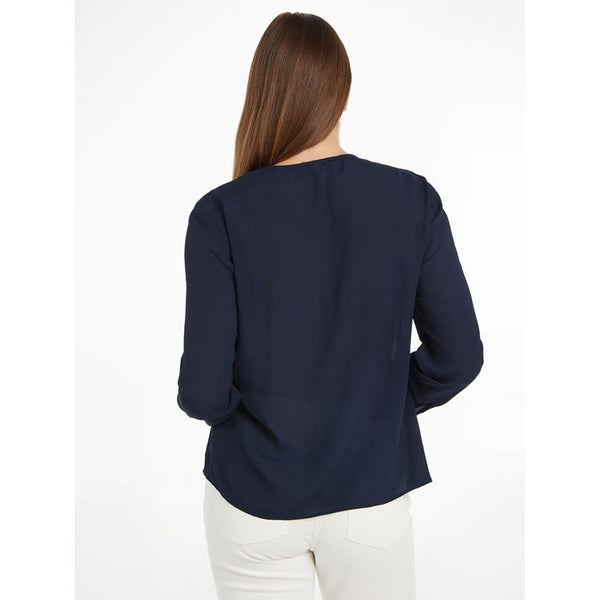 THF - VISCOSE CREPE V-NECK - DW5