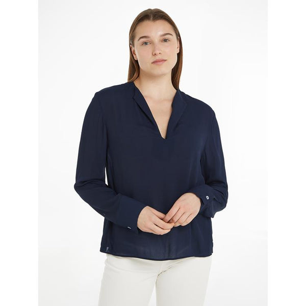 THF - VISCOSE CREPE V-NECK - DW5