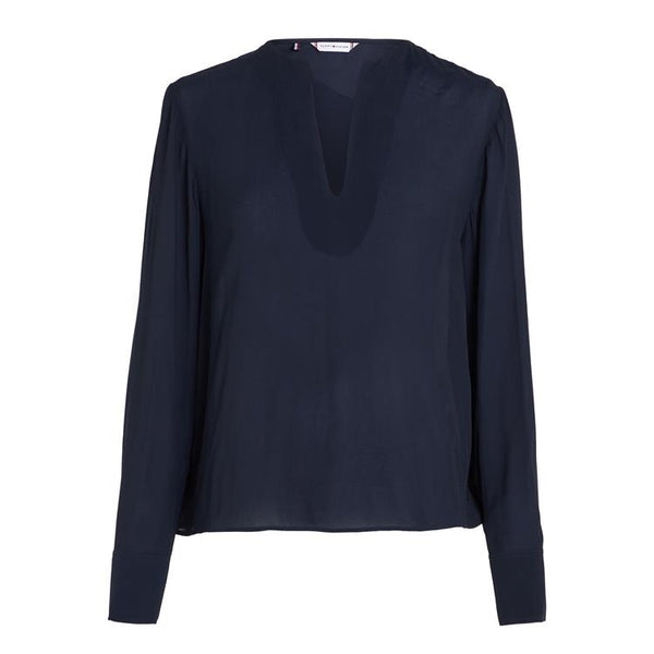 THF - VISCOSE CREPE V-NECK - DW5