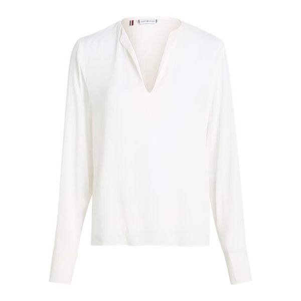 THF - VISCOSE CREPE V-NECK - YBH