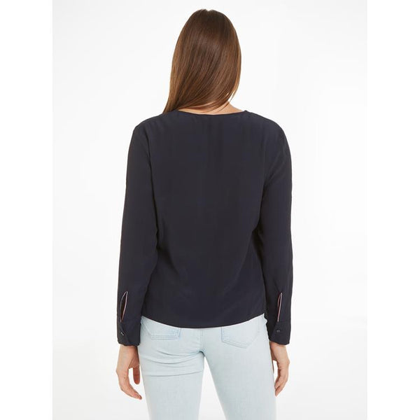 THF - VISCOSE CREPE V-NECK - DW5