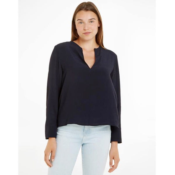 THF - VISCOSE CREPE V-NECK - DW5
